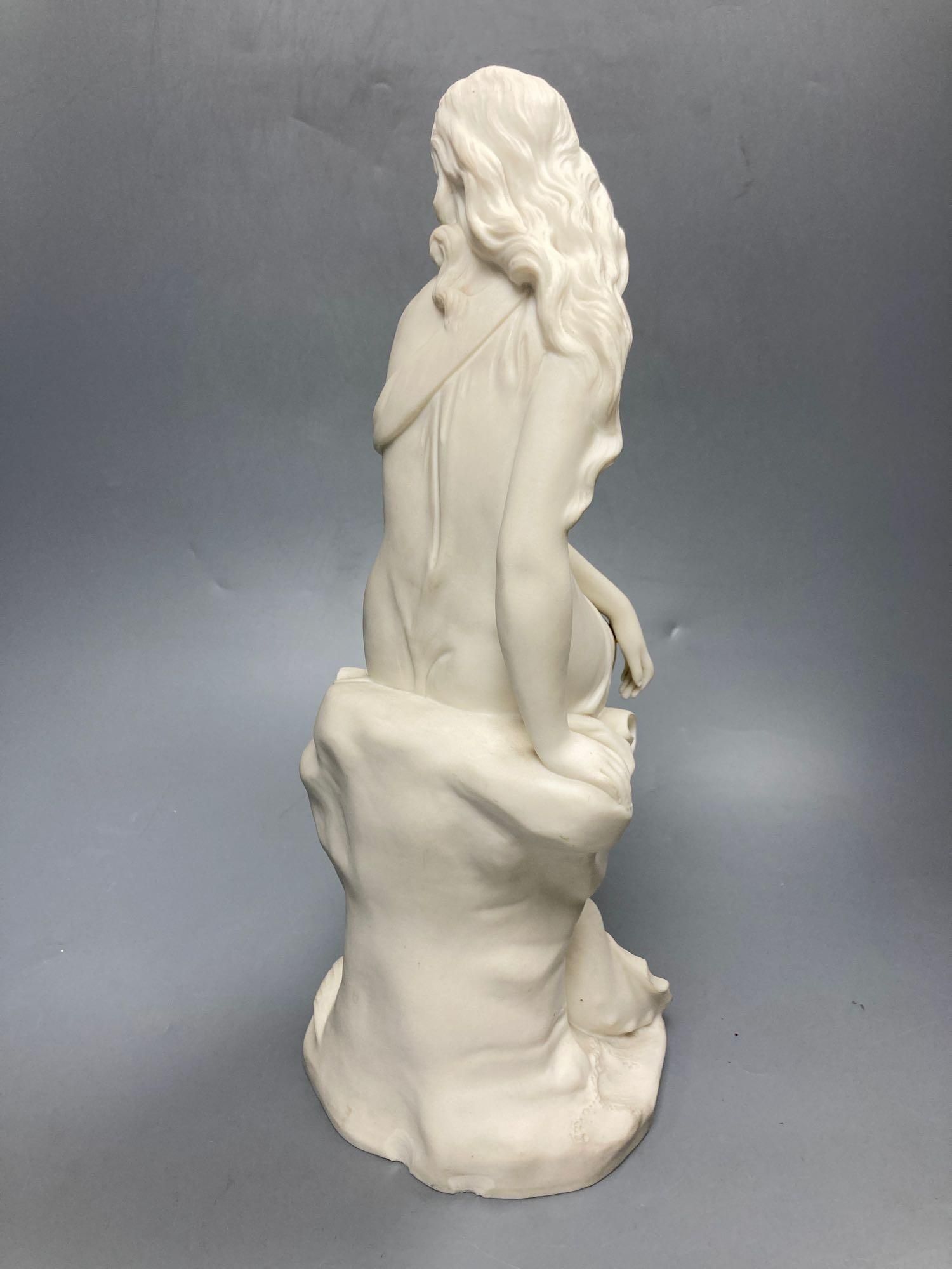 Two Minton parian ware figurines, tallest 39cm